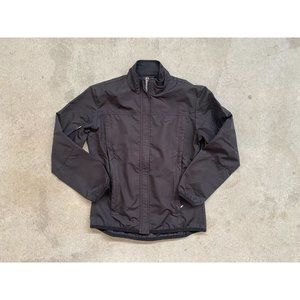 Women's Nike Gray Tag Black Windbreaker Jacket Size XS